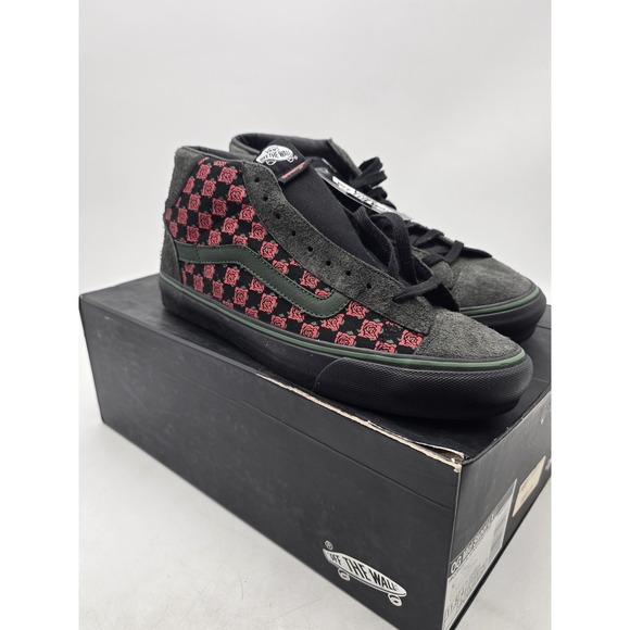 Vans OG Mid Skool LX Bodega Shoes Mens Size 11.5 Black Red Sneaker VN0A3DP7PVN